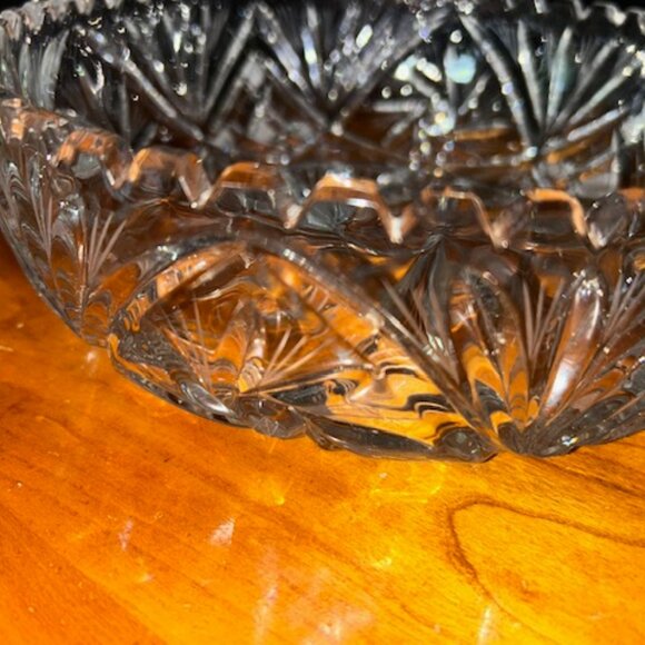 A SHOWPIECE -Royal Pinwheel by AVITRA - "Old Money" Large Crystal Bowl-SPARKLING - Picture 6 of 10